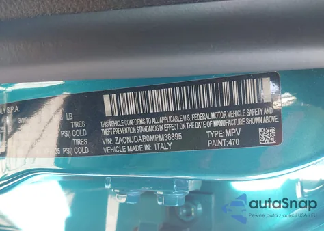 2021 Jeep Renegade Sport 4X4 from USA, damaged, VIN ZACNJDAB0MPM38895